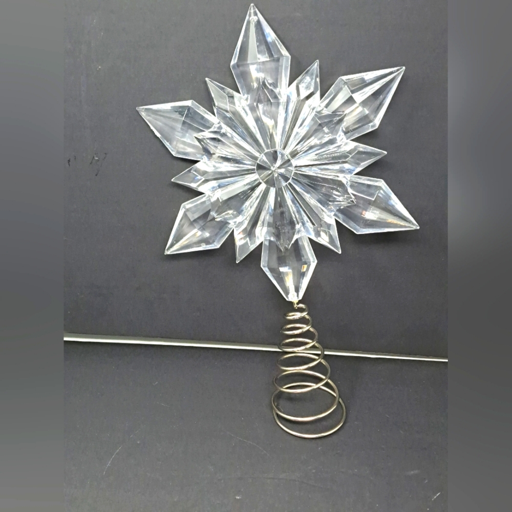 Clear Plastic Star Christmas Tree Topper